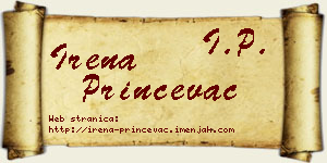 Irena Prinčevac vizit kartica